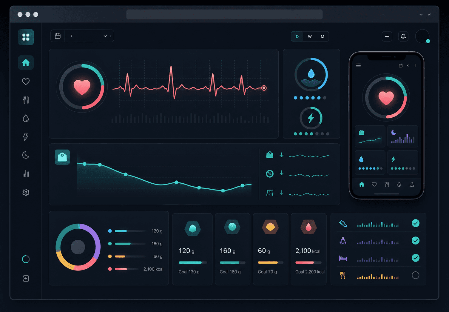 Vitals nutrition and health tracking preview