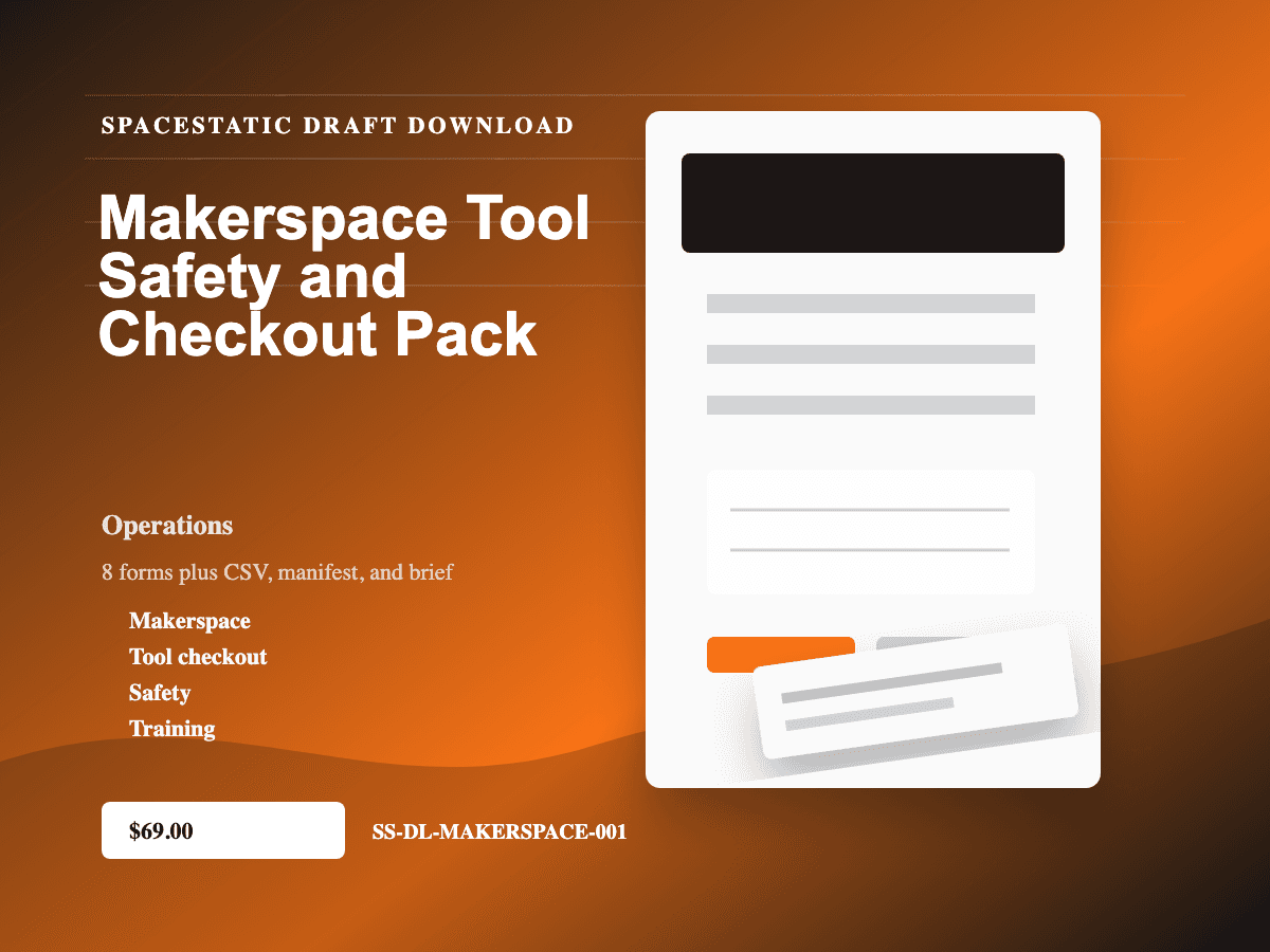 Makerspace Tool Safety and Checkout Pack digital download mockup