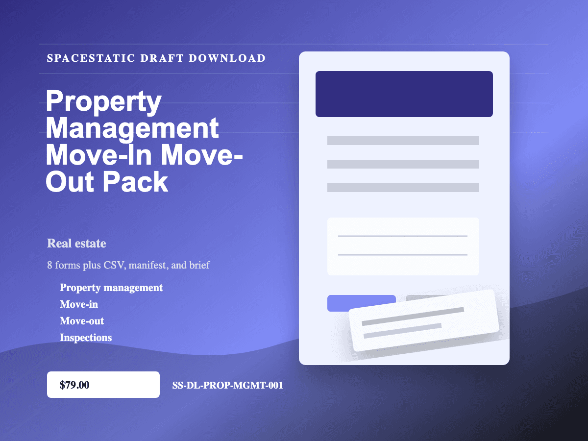 Property Management Move-In Move-Out Pack digital download mockup